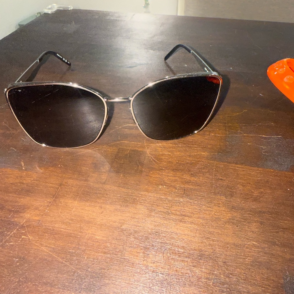 Saint Laurent Black and Silver Sunglasses